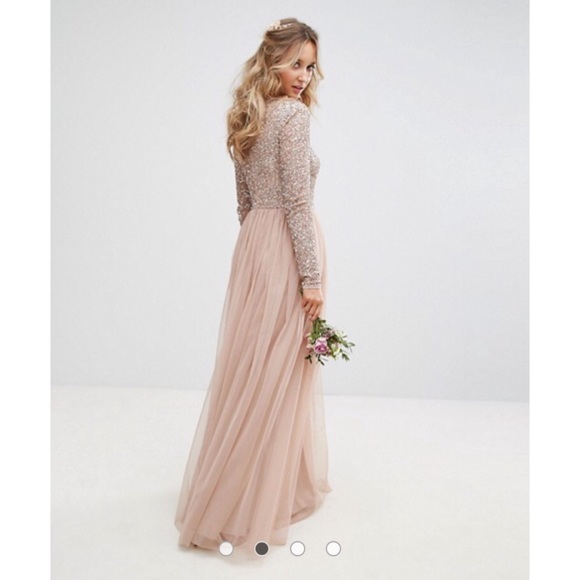 asos maya long sleeve maxi dress